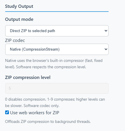 Study output and performance controls
